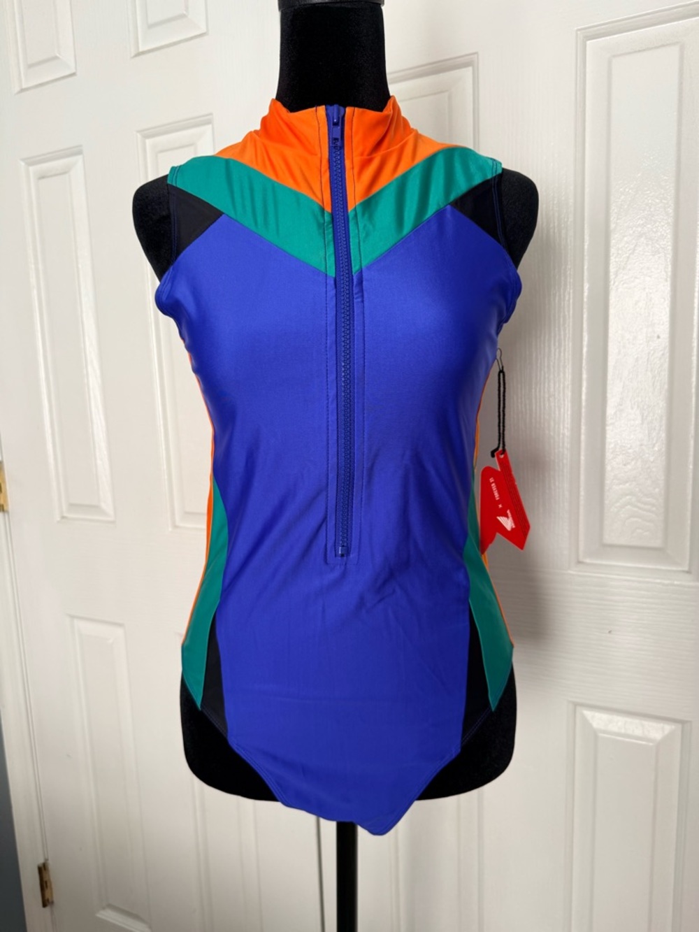Forever 21 x Honda Colorblock Zip Bodysuit Moto Racing Athleisure NWT